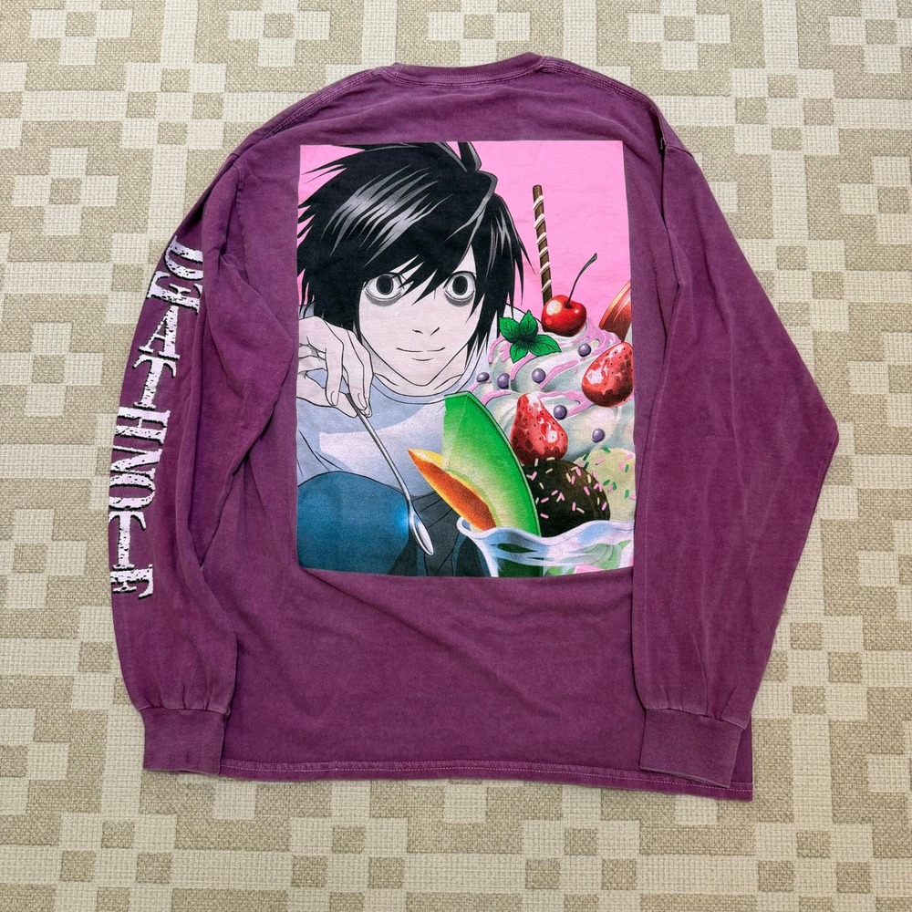 Ripple Junction Death Note L Lawliet Long Sleeve Graphic T-Shirt Purple Large